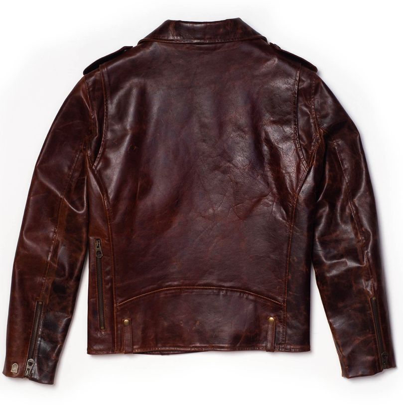 Veste En Cuir De Cheval René Lezard - Horsehide Bleu - Taille 54 EUR / 44 US - Occasion Très Bon état