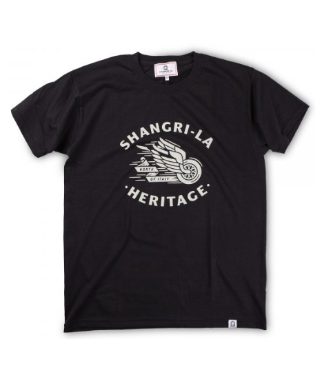 SHANGRI-LA HERITAGE - “WINGED WHEEL” BLACK TEE